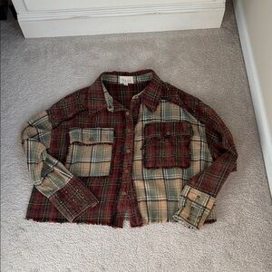 Oli & Hali Red and Green Plaid Jacket